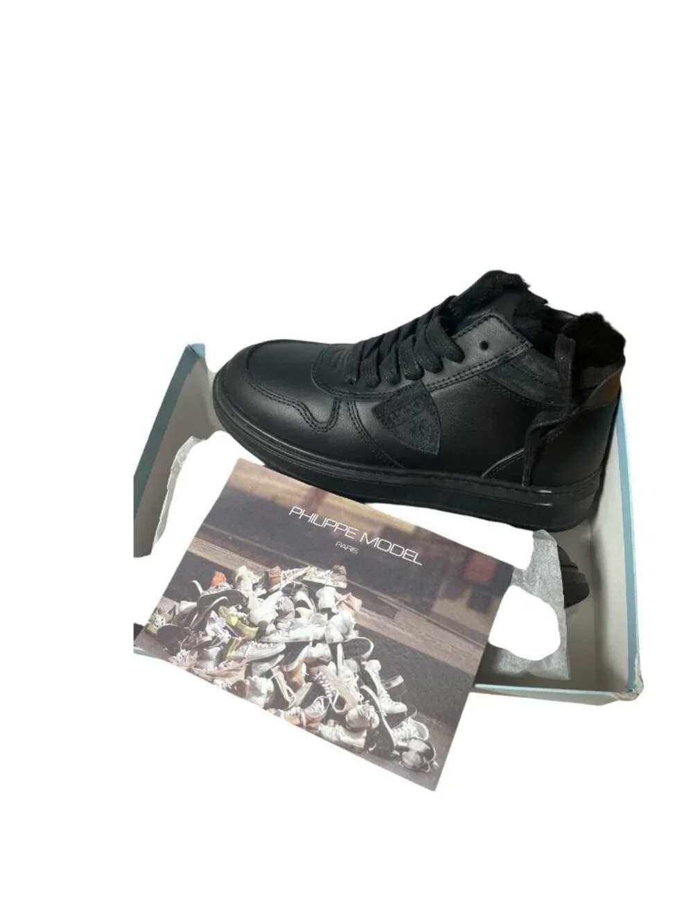 Philippe Model Shearling lined Leather Boy Boots 31
